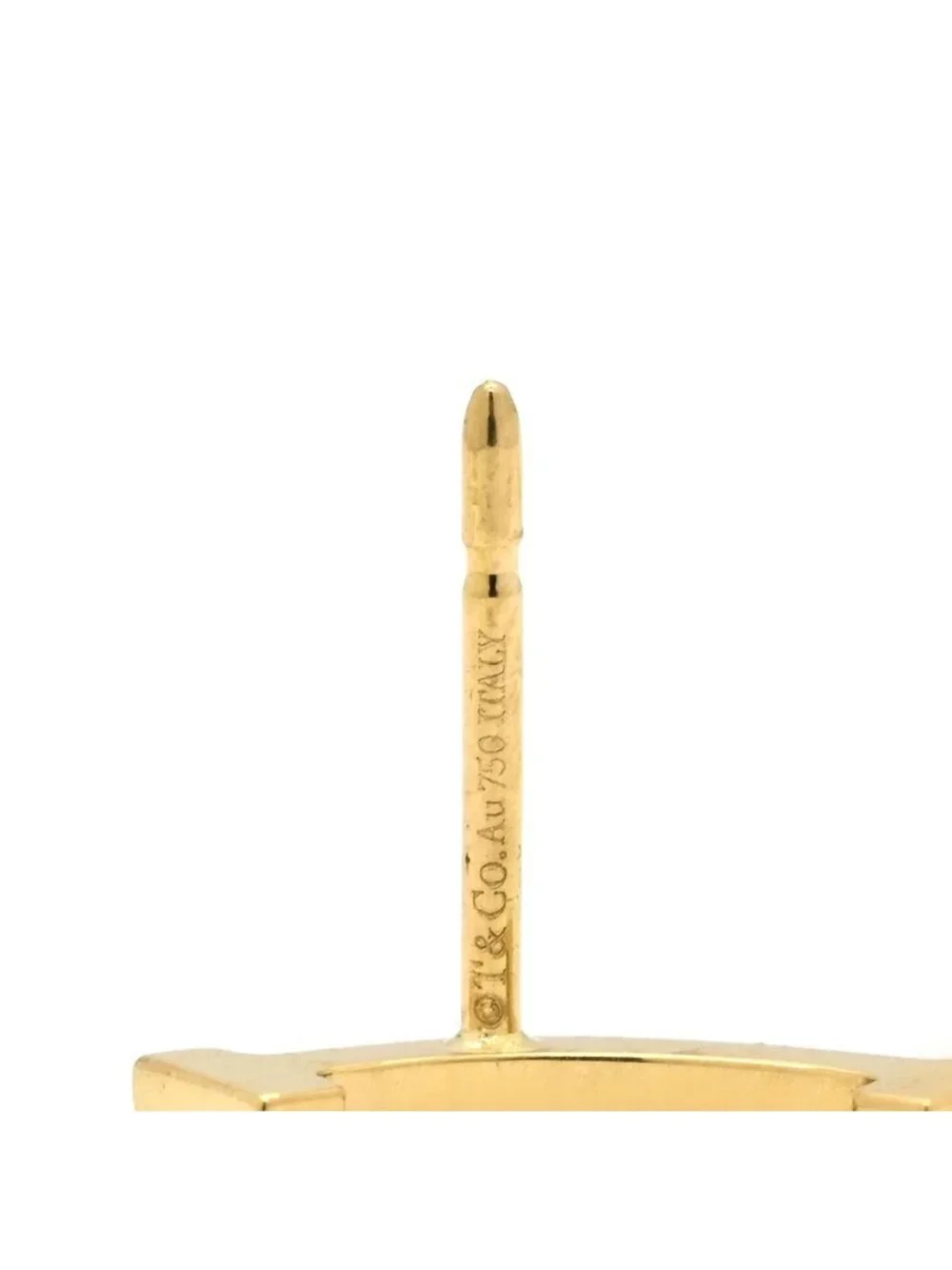 Tiffany & Co Earrings T Smile Mini Diamond Yellow Gold 18k